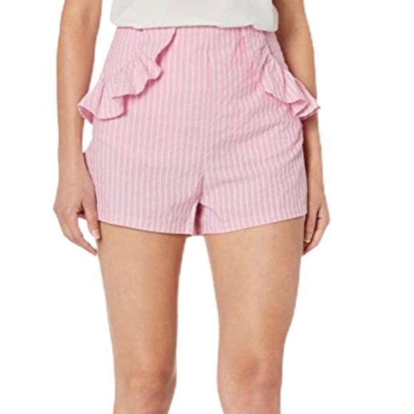 The Fifth Label Pants - The Fifth Label Parcel Striped Ruffle Shorts